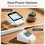 Blood Pressure Monitor for Home Use: Easy@Home Bluetooth BP Cuff with Free MyHeartPal App, Smart Digital Machine for Long-Term Trend Tracking, Large Backlit Display, EBP-20T
