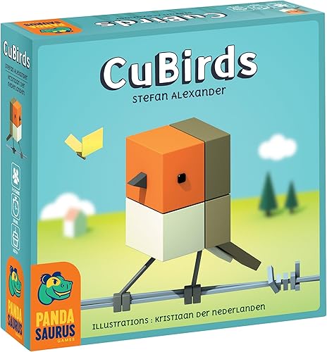Pandasaurus Games CuBirds - Juego de cartas - Reúne y organiza pájaros para ganar! Juego de estrategia de construcción de rebaño, divertido juego