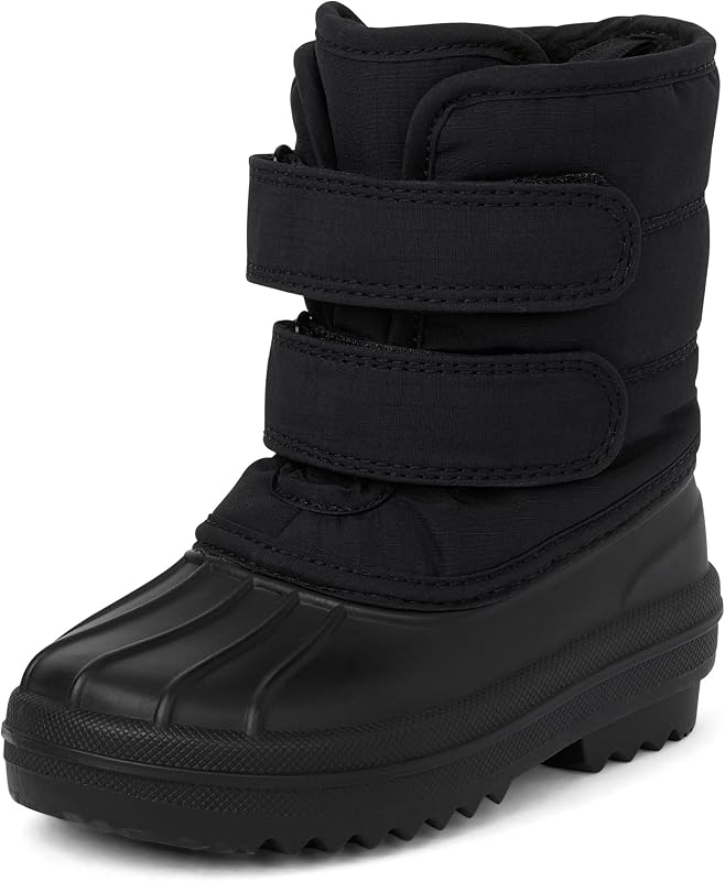 The Children's Place,Baby Boys and Toddler Faux Fur Trim Snow Boots,Toddler,11