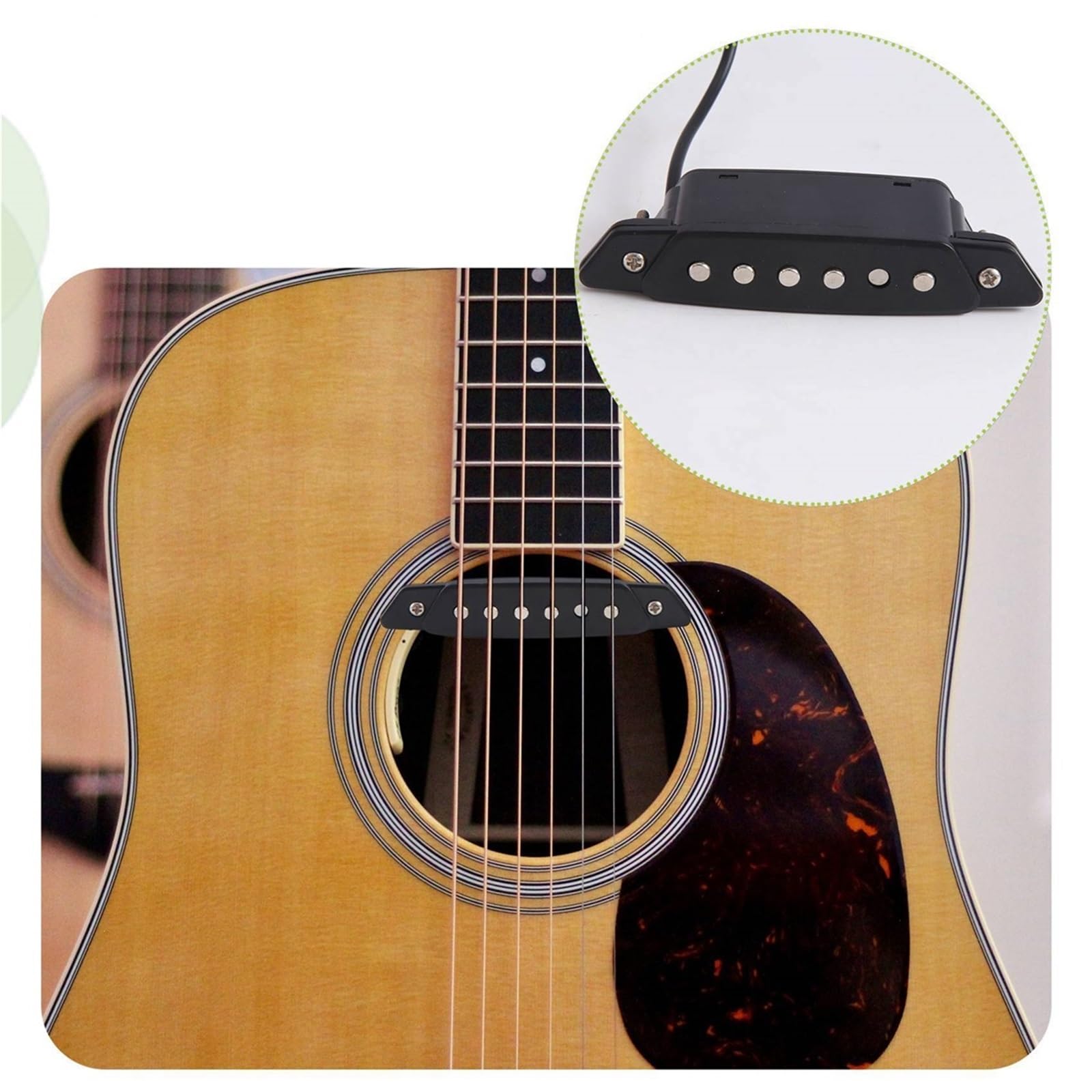 85 pickup per chitarra acustica a 6 fori neri Pickup Chitarra Acustica