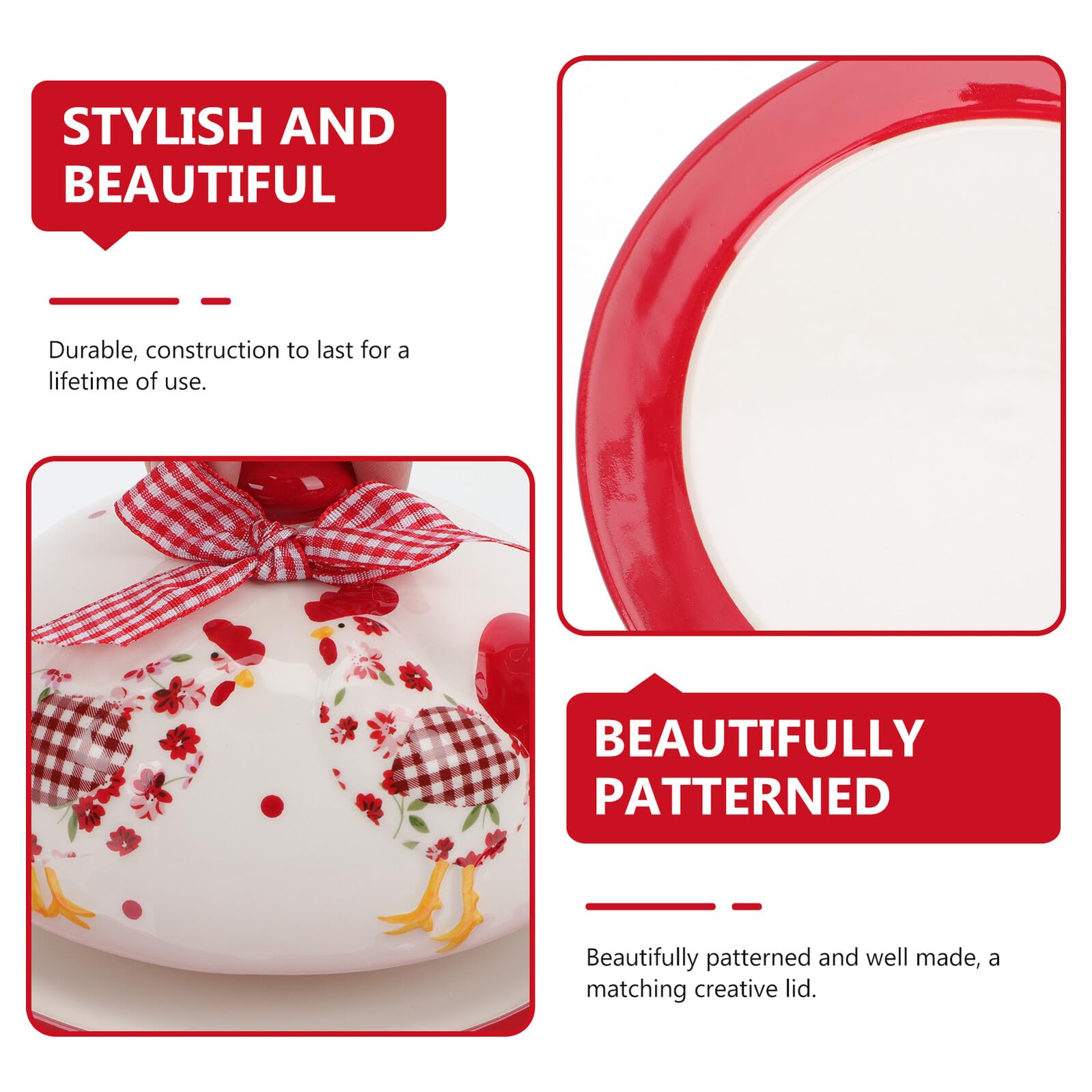 Angoily Assiette à Beurre en Céramique Rouge à Motif Floral en Relief Plat à Goûter Chic pour Beurre et Fromage Vaisselle Pratique pour Goûter et Réunion Familiale