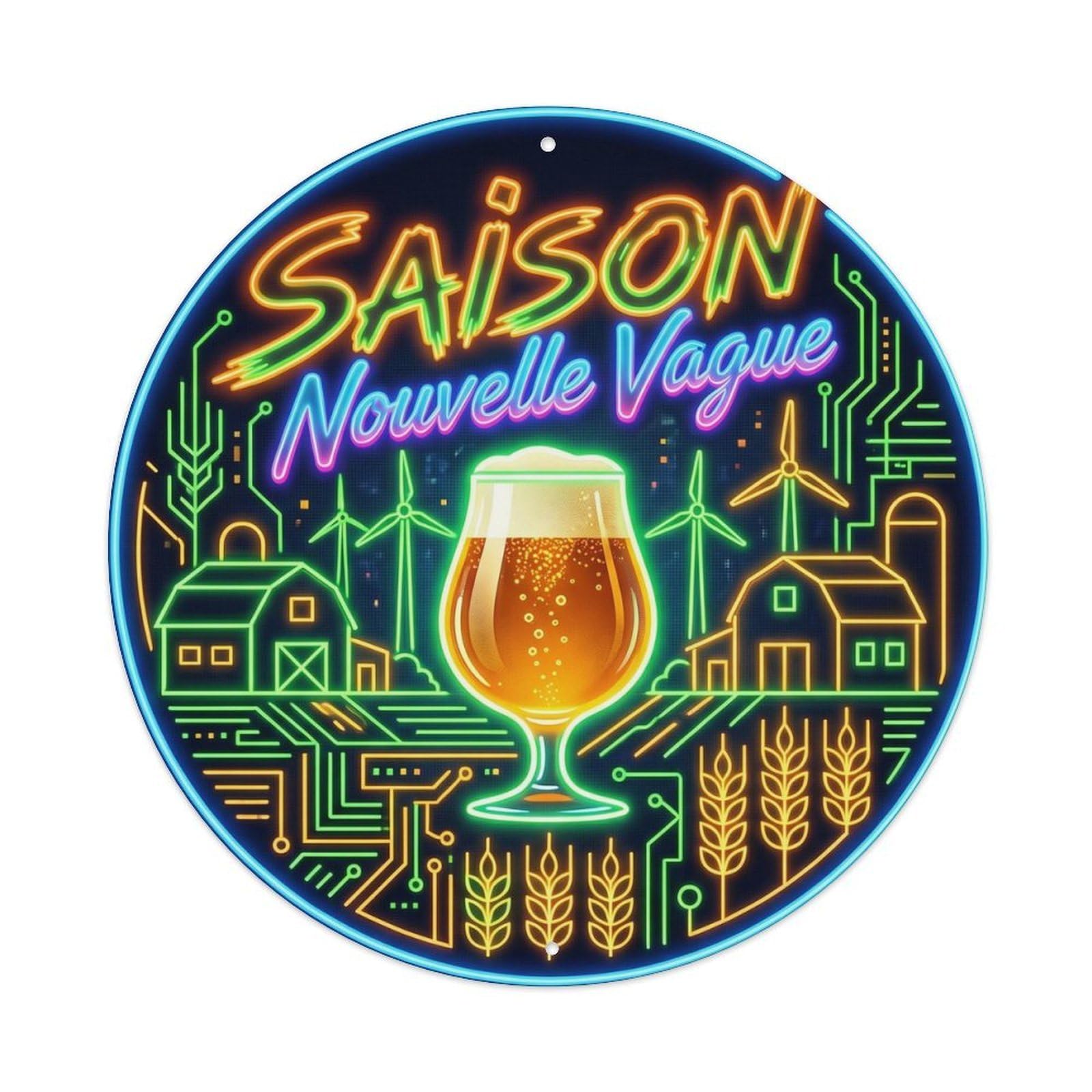 Traditional Belgian Saison Wild Ferment Brew House Metal Tin Sign