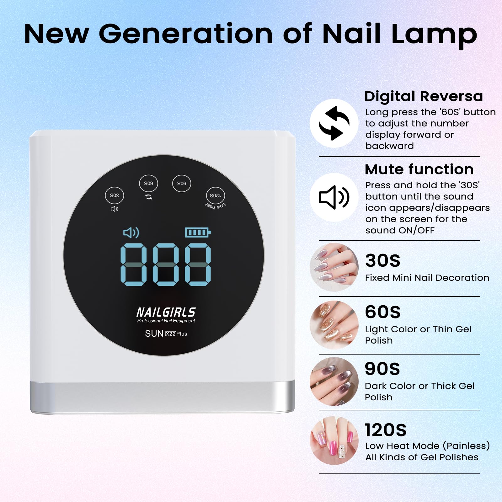 Amazon | NAILGIRLS コードレス 充電式 UV LED ネイルランプ 150W UV