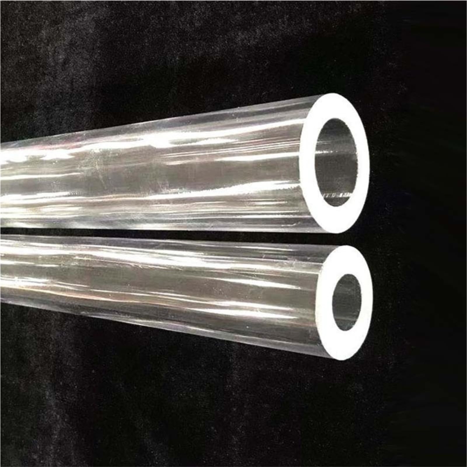 Tamaños múltiples del tubo redondo rígido claro de acrílico los 24cm 49cm | Tubo acrílico transparente de alta claridad, fácil de cortar y liviano for proyectos de bricolaje(49CM*35MM*25MM)