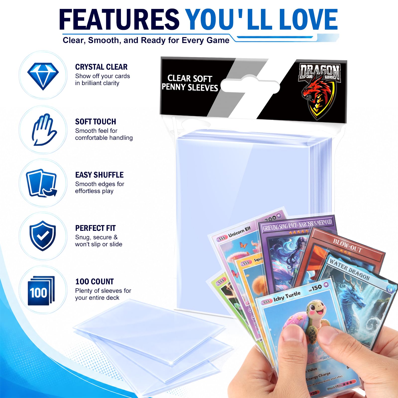 best penny sleeves for pokemon cards Amazon.com: 1000 Counts Card Sleeves Top Loaders for Trading Cards, Penny  Soft Sleeves Baseball Card Sleeves Protectors Fit for Sports Cards,  Football, Game Card : Toys & Games