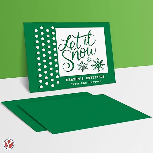 Miniatura 2 de Tarjetas de notas planas verdes navideñas de 5 x 7 pulgadas, haz tus propios saludos de arte y manualidades de Navidad 2022  Excelente cartulina de