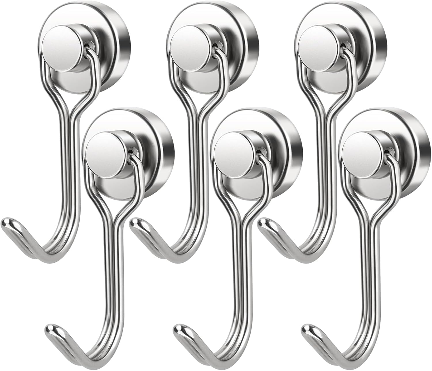 JICOOT Magnetic Hooks, 30lbs+ Magnet Hook 2025 Cruise Cabin Ship Essentials Heavy Duty Strong Magnets Refrigerator Fridge Hanging for Classroom Beach Vacation Kitchen Grills Home 3 Pack (Silver)-image-36