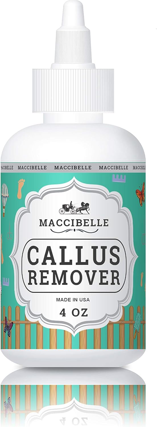 Maccibelle Callus Remover Extra Strength for Feet, Professional Callus and Corn Eliminator Liquid Gel 4 oz (Callus + Pumice)