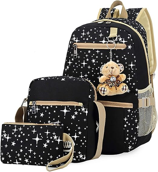 Tylyund school bag 3pcs/set School Bags For Girls Women Backpack School