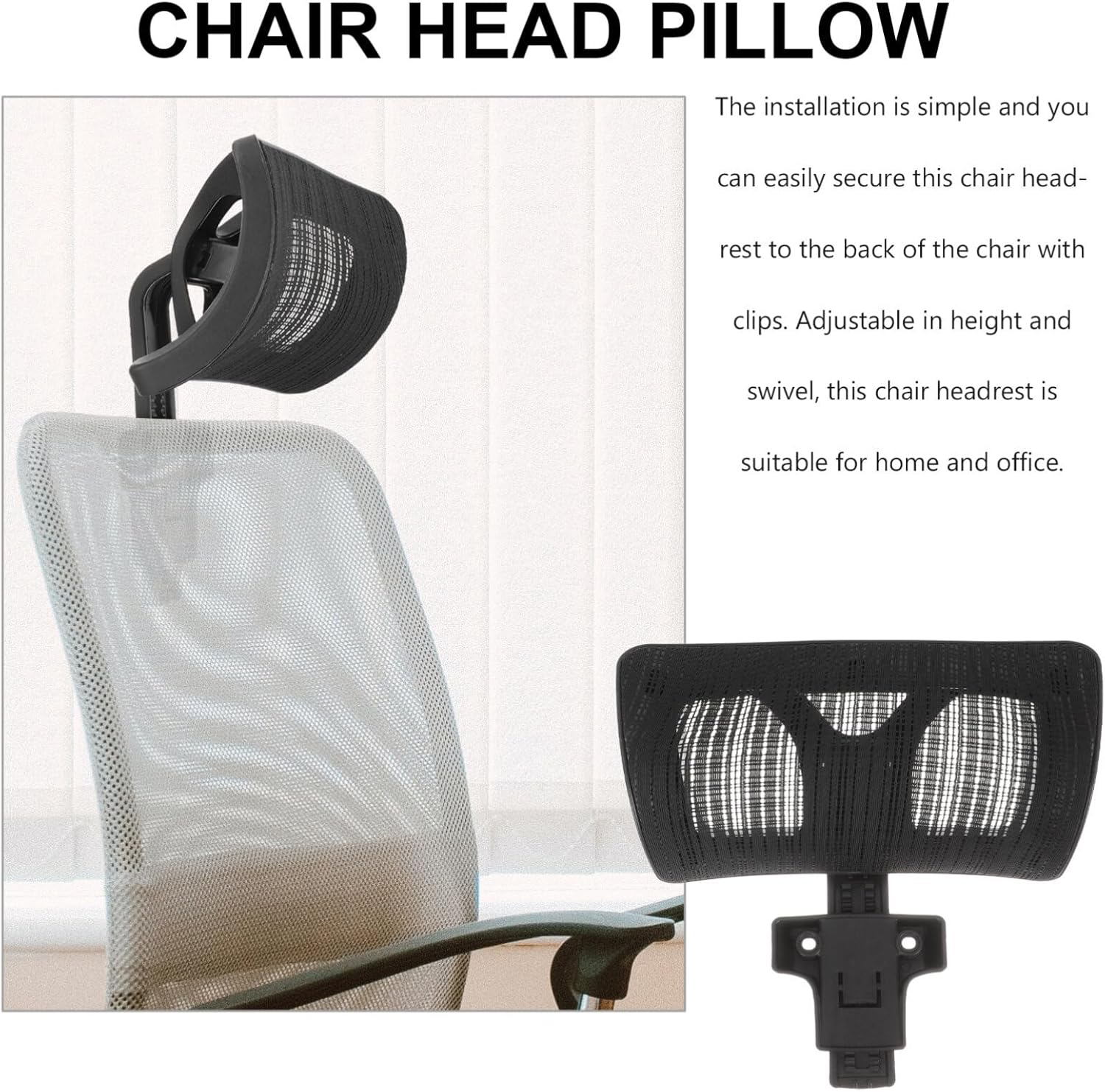 Tofficu Office Chairs Office Chairs Office Chair Headrest Attachment: Recliner Head Support Cushion Adjustable Computer Chair Head Neck Pillow for Home Office Office Desk Chair Office Desk Chair