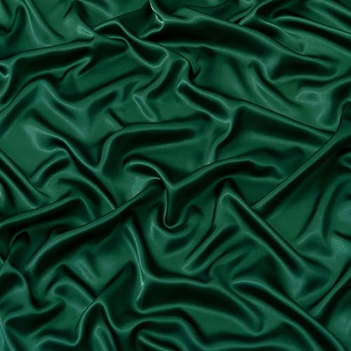 Vista 8 de VACVELT Juego de sábanas bajeras de satén sólido de 3 piezas, tamaño King, color verde negruzco, colchón de bolsillo profundo de 18 a 24 pulgadas, 2