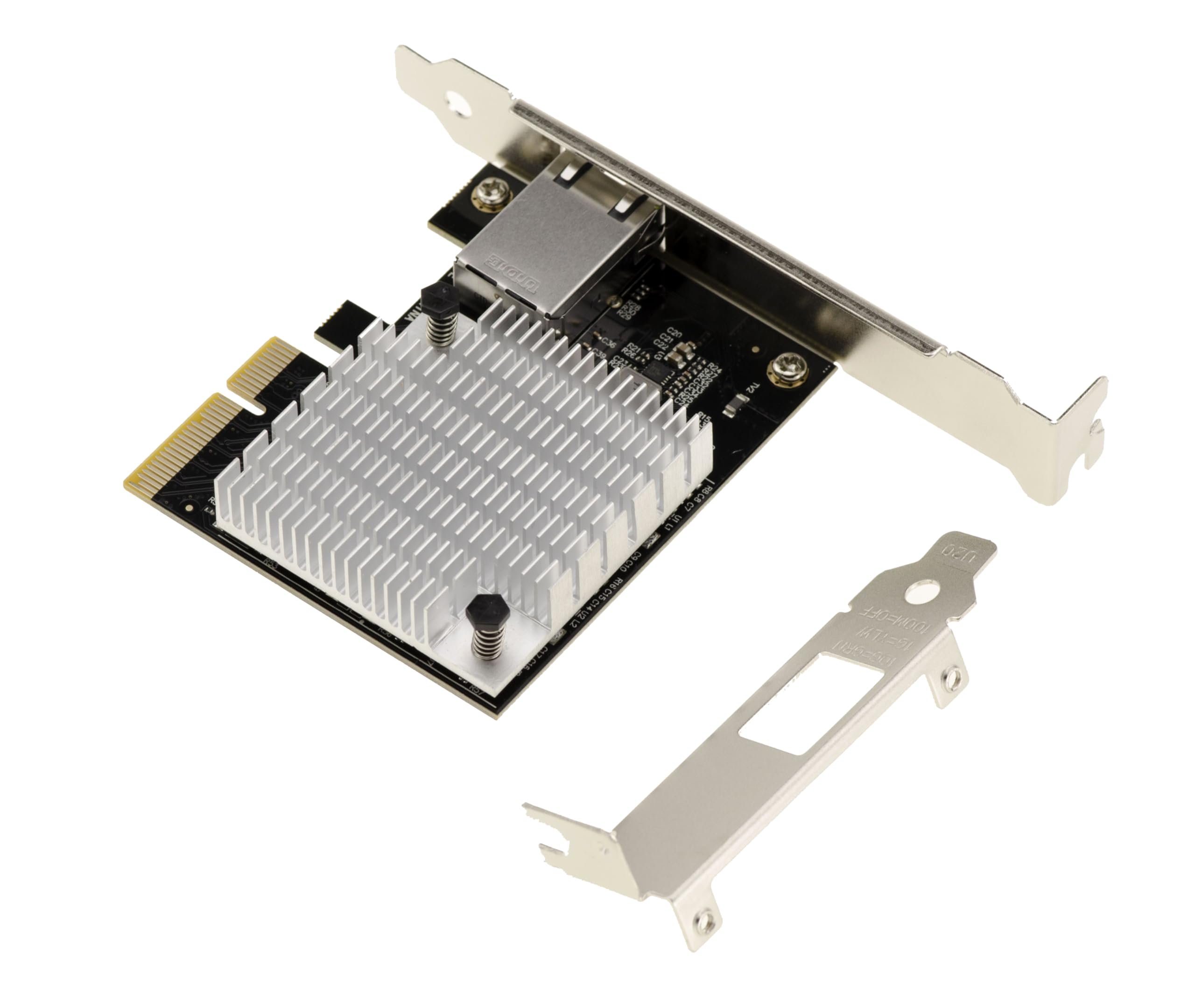 KALEA-INFORMATIQUE Tarjeta controladora de Red PCIe 10 Gigabit ethernet 1 Puerto RJ45 10G con chipset AQUANTIA AQC107S-T1. Perfil bajo y Alto | Tarjeta de red PCIe 10G RJ45 con chipset Aquantia AQC107S-T1, formato bajo/alto perfil.