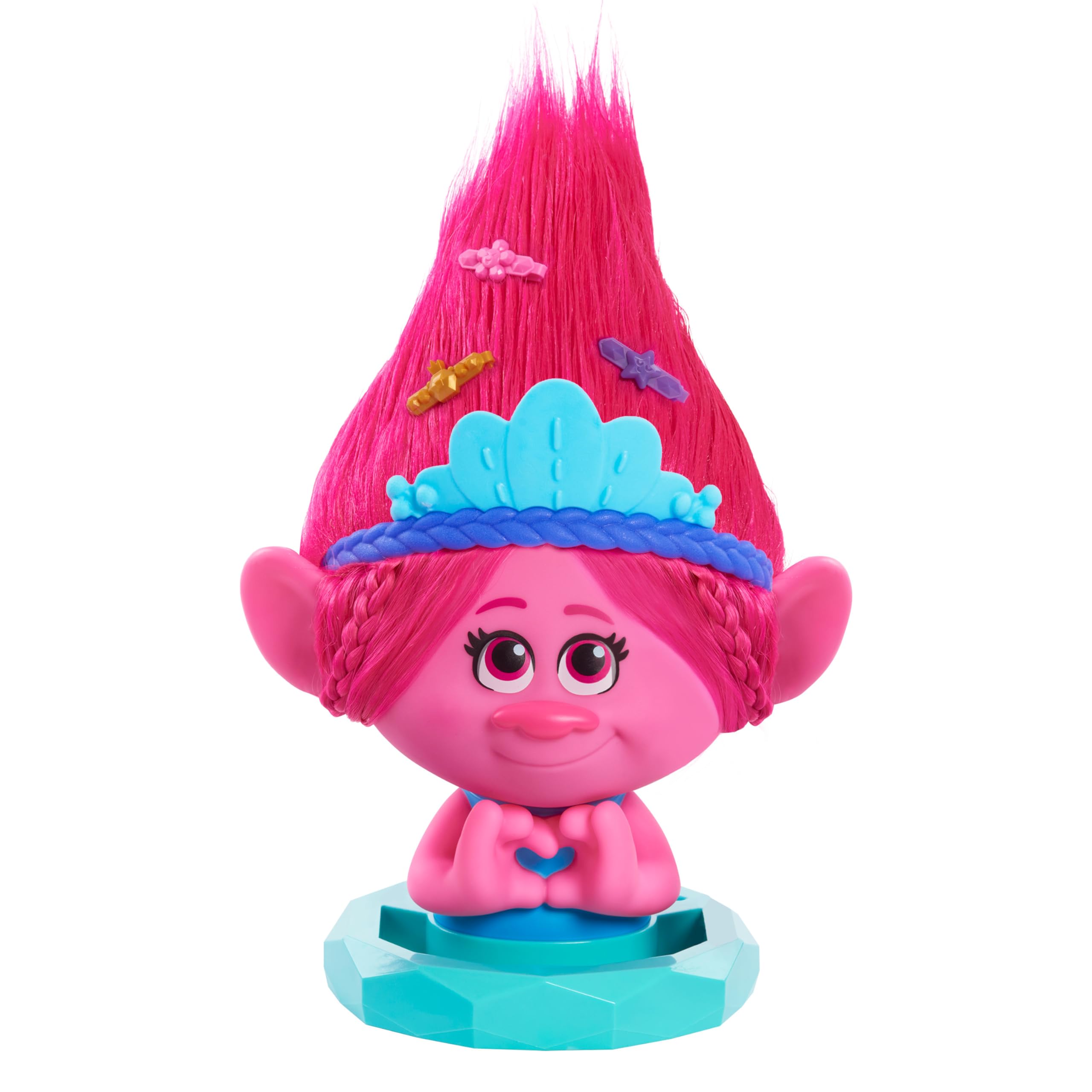 Band Together Poppy Styling Head with Accessories, 11-pieces, Pink, Kids Toys for Ages 3 Up by Just Play