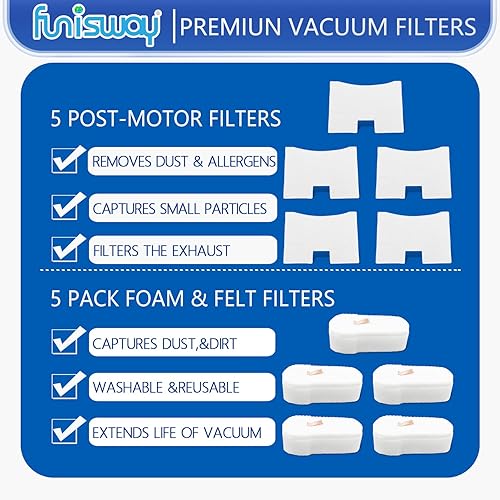Miniatura 3 de Filtro de repuesto para aspiradora Shark Vertex UltraLight DuoClean PowerFins con cable HZ2000, HZ2002, HZ251 Parte XFFKHZ2000, XPMFHZ2000, 5 espuma