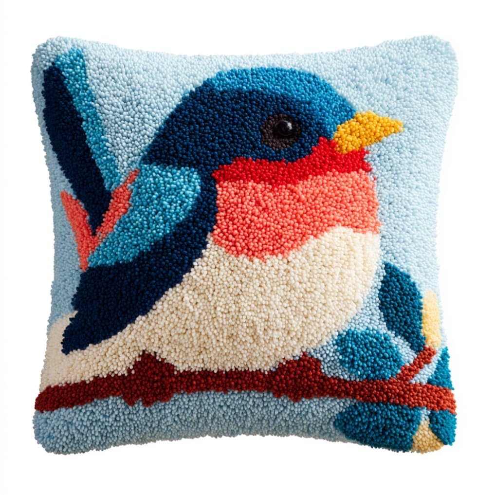 kitphoenix Latch Hook Kits Cushion Bird 43Cmx43Cm