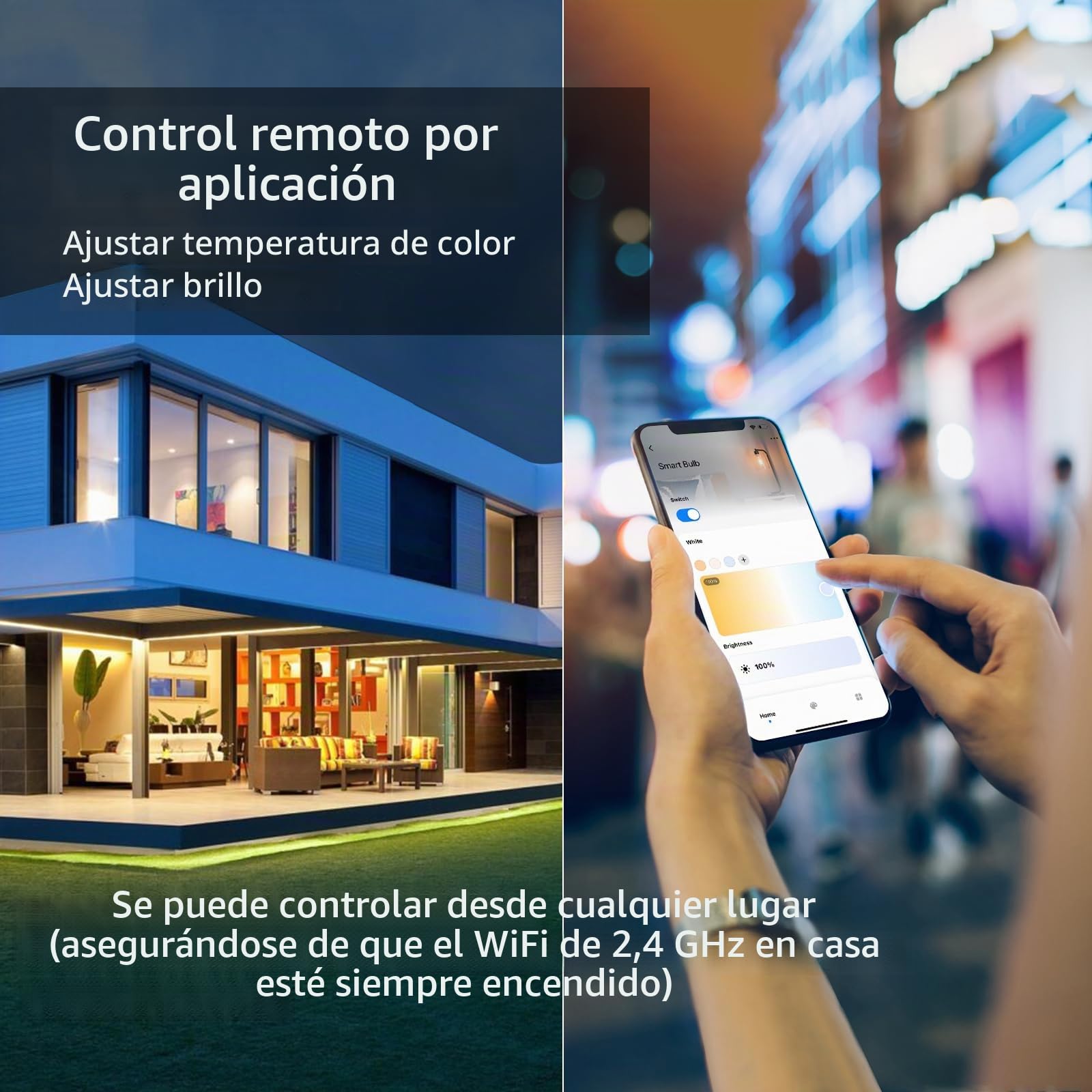 Bombillas LED G9 inteligentes Wi-Fi,Compatible con Alexa /Google Home,AC 230V regulable sin escalonamiento,2700K-6500K,Brillo ajustable 1%-100%,0.4-4W,40LM-400LM,Función de temporizador,Pack de 3
