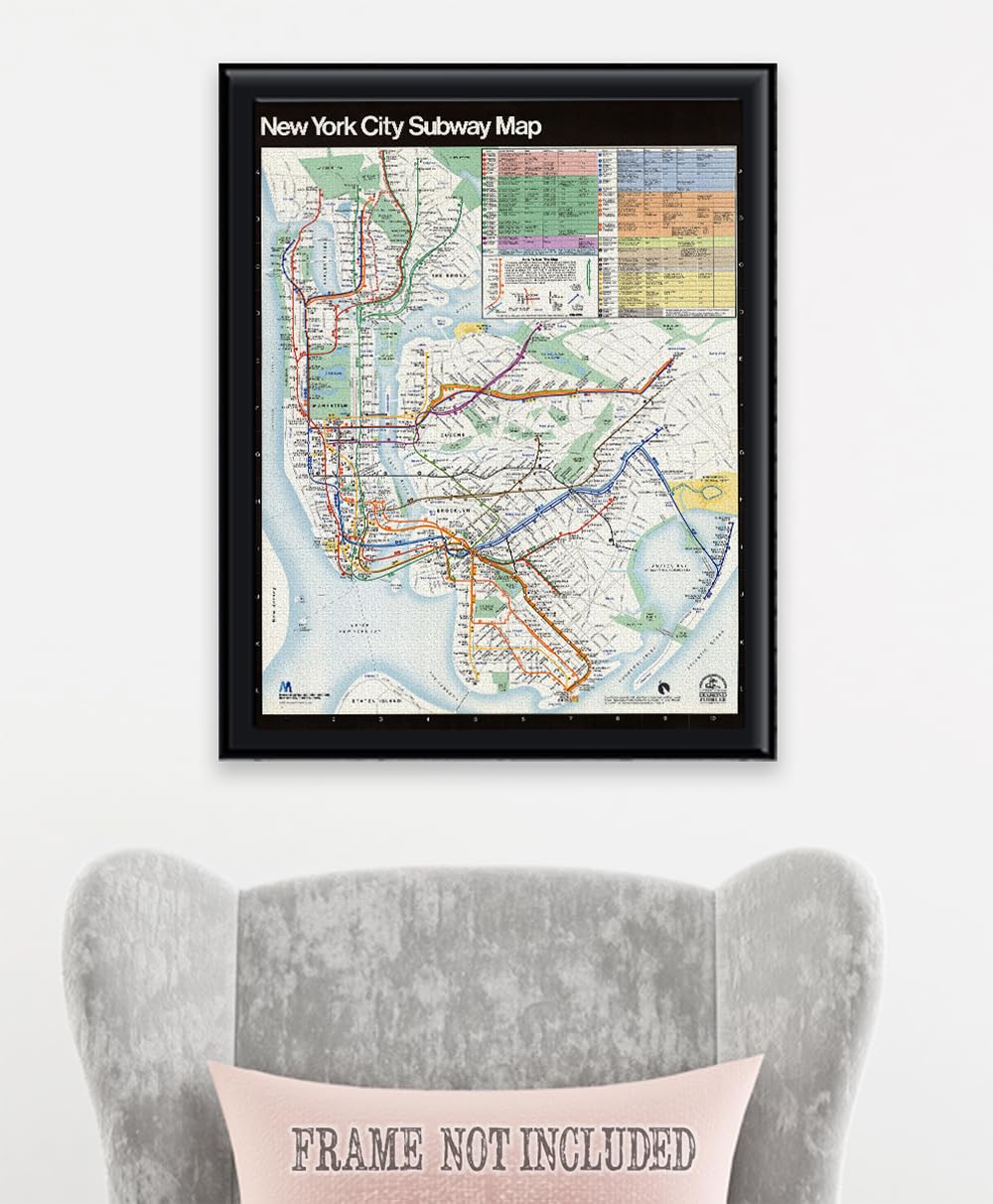 Amazon.com: New York City Subway Map 1979 18x24 Unframed Print