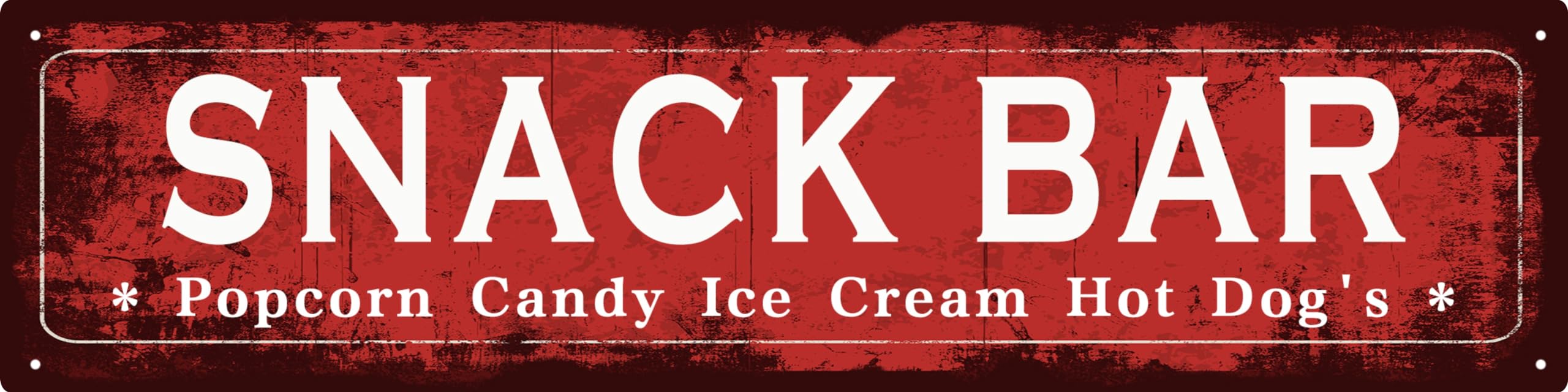 QIXFGUL Vintage Retro Metal Snack Bar Signs Stylish Wall Art Plaques Perfect for Home Decor Bathroom Kitchen House and Gothic Wall Decor or as a Unique Poster 16x4 in