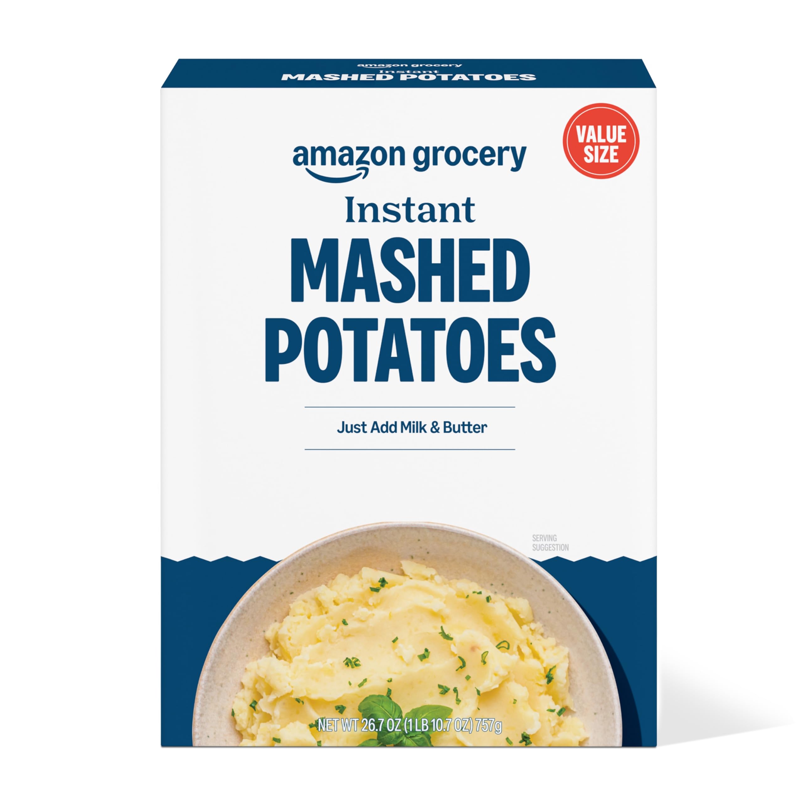 Amazon Grocery, Instant Mashed Potatoes, 26.7 Oz (Previously Amazon Fresh, Packaging May Vary)