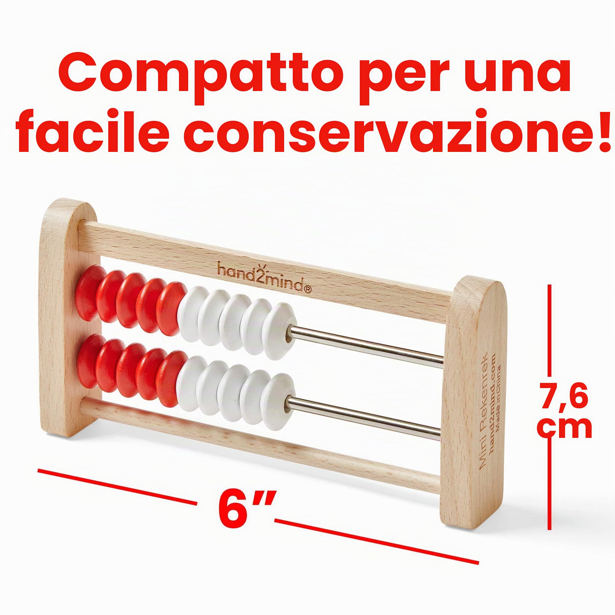 Learning Resources 93429 Rekenrek Mini 20 Perline di Legno Set Classe