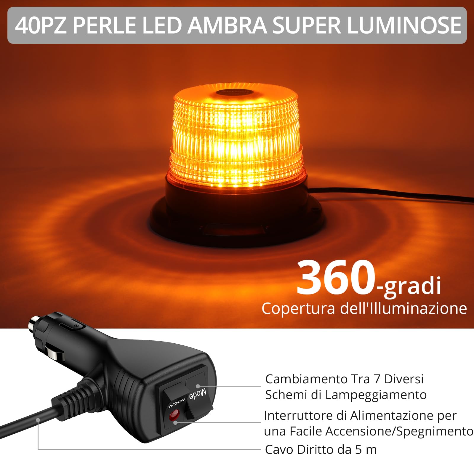 Justech Lampeggiante a LED