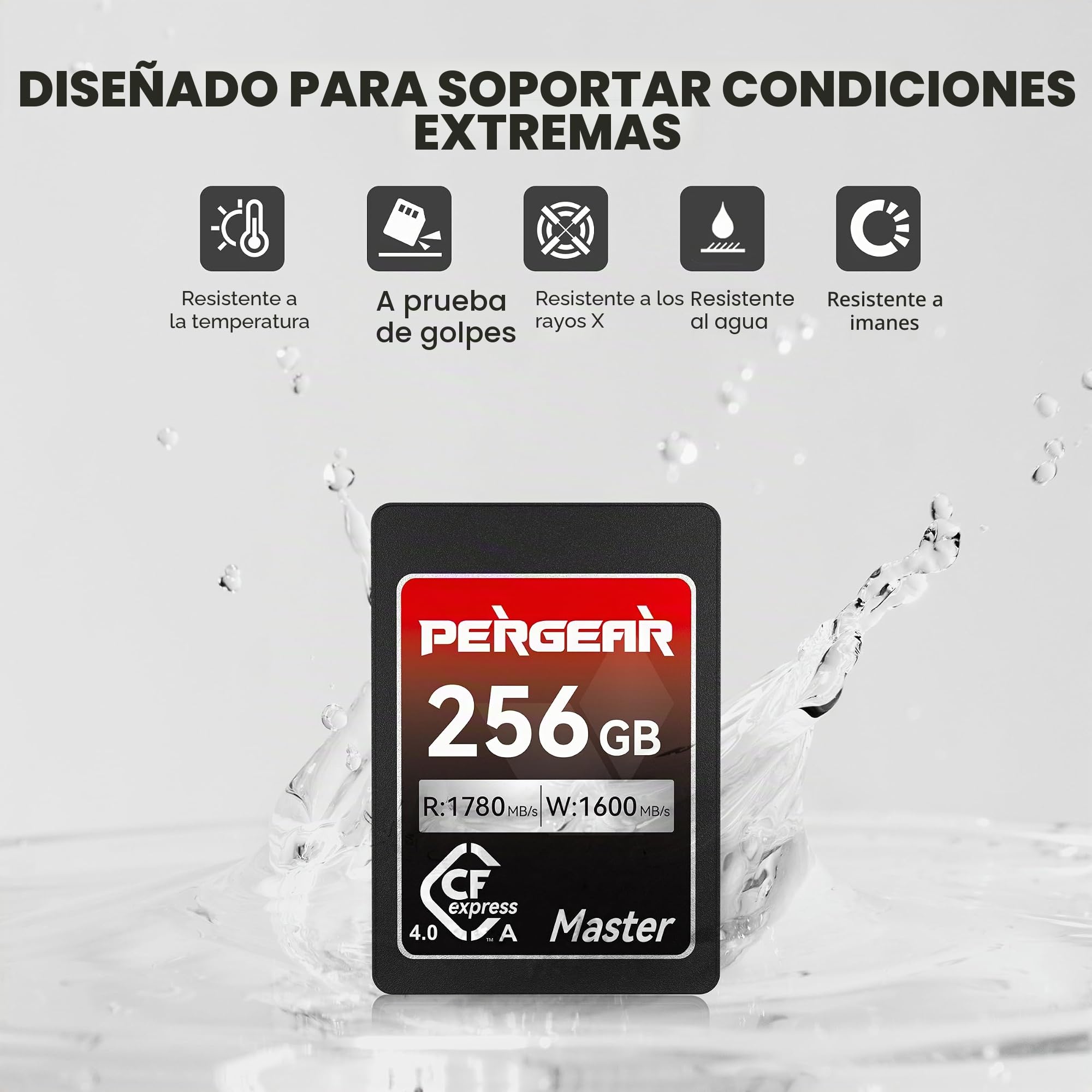 PERGEAR Master 256GB CFexpress 4.0 Tipo A Tarjeta de Memoria (Paquete de 2)