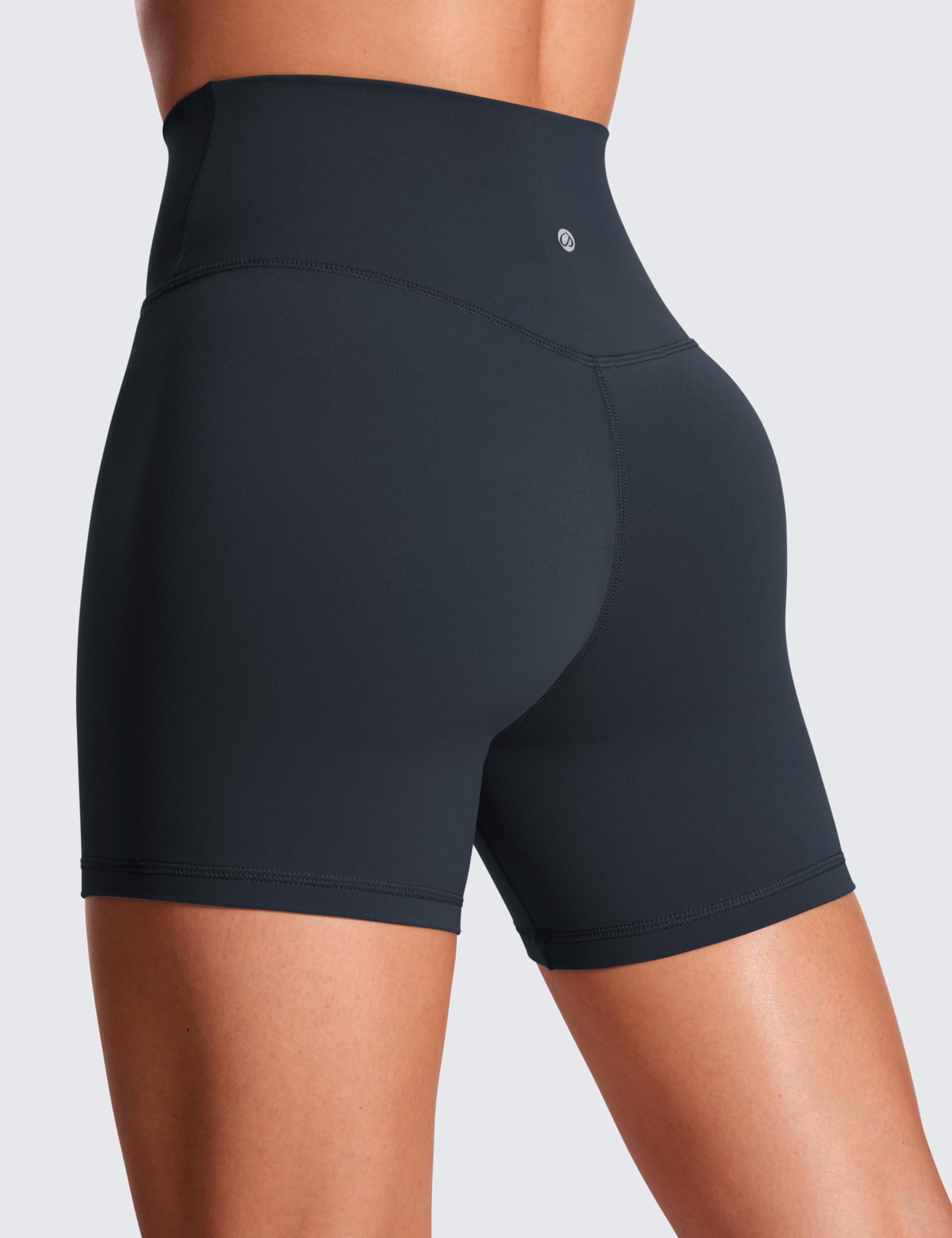 CRZ YOGA Mujeres Butterluxe Mallas Cortas Crossover Cintura Alta Yoga Ciclismo Pantalones Cortos Deportivos - 13cm
