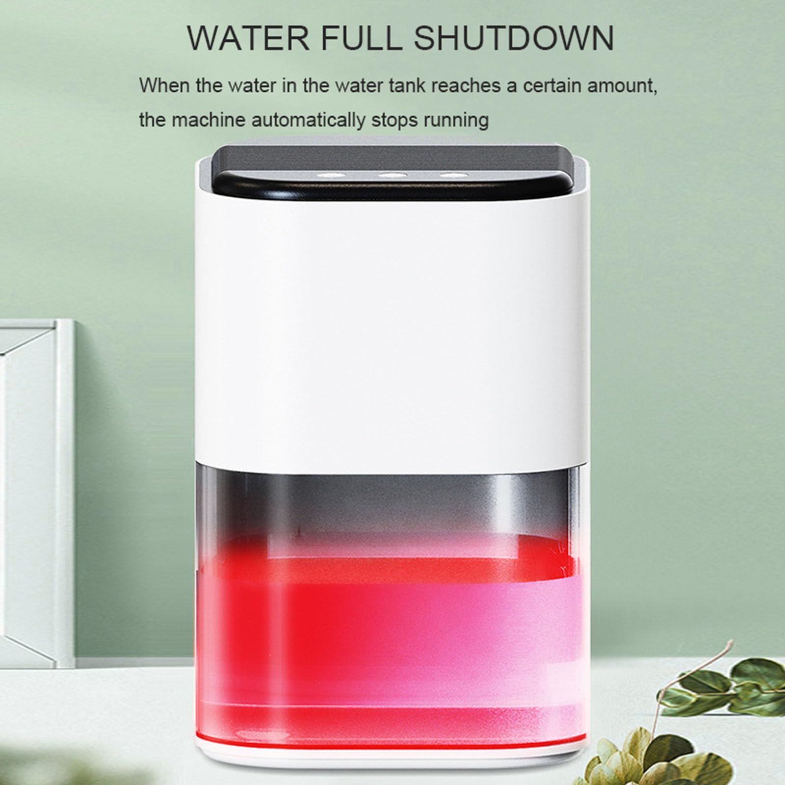 Osuszacz powietrza do domu, automatyczne wyłączanie i światła RGB, przenośne, ultraciche osuszacze powietrza do suszenia ubrań, łazienki, garderoby,Black