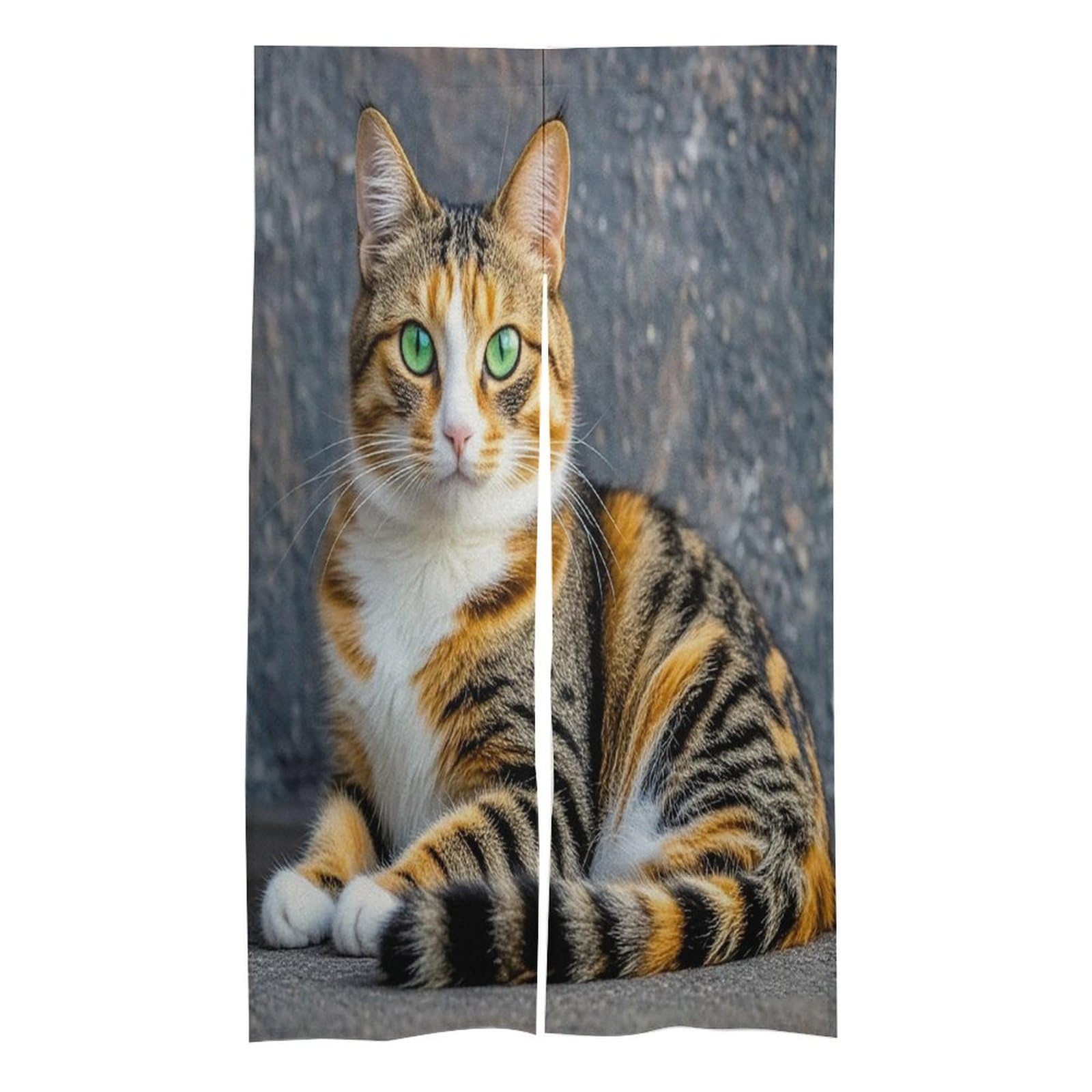 FekiLoot Cat Door Curtain Splice Japanese Style Theme Blackout Doors Cover Hemp Door Tapestry Temperature Protection Barrier Doors Screen for Various Rooms 17W X 57L Inch