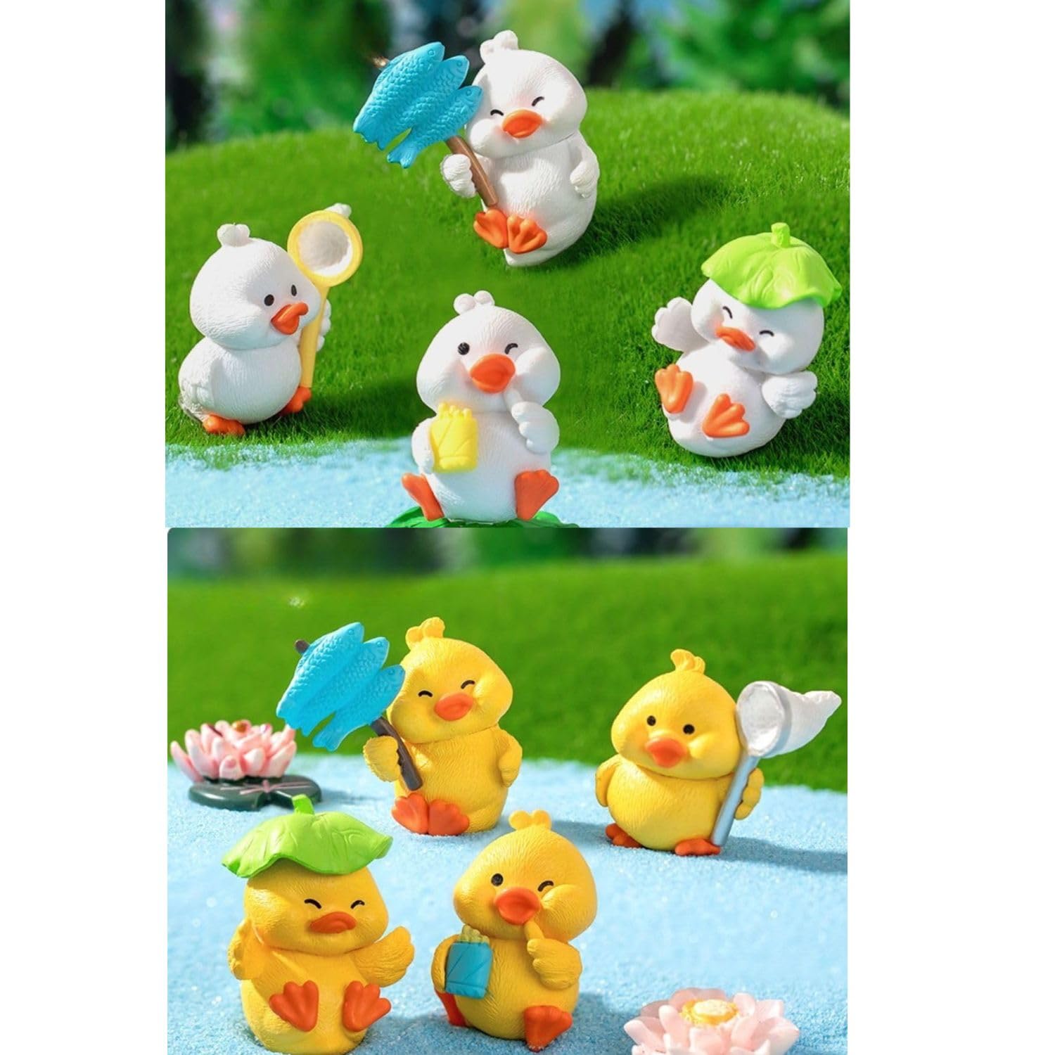 SATYAM KRAFT 1 Set Duck Miniatures Decoration Gifts for Home Decor, Indoor, Outdoor Garden, Car Dashboard, Office Desk (8 Piece in 1 Set) (Multicolor) (B0CJJ9T7XJ) Amazon Price History, Amazon Price Tracker