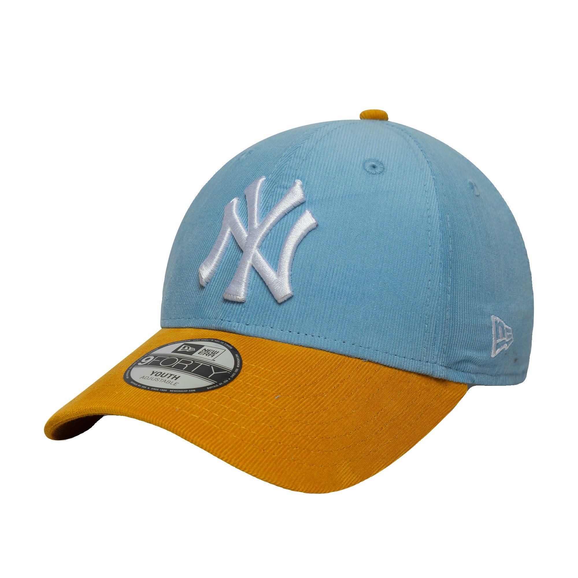 New Era 9Forty Kids Cap - Cord New York Yankees - Youth Sky Blue