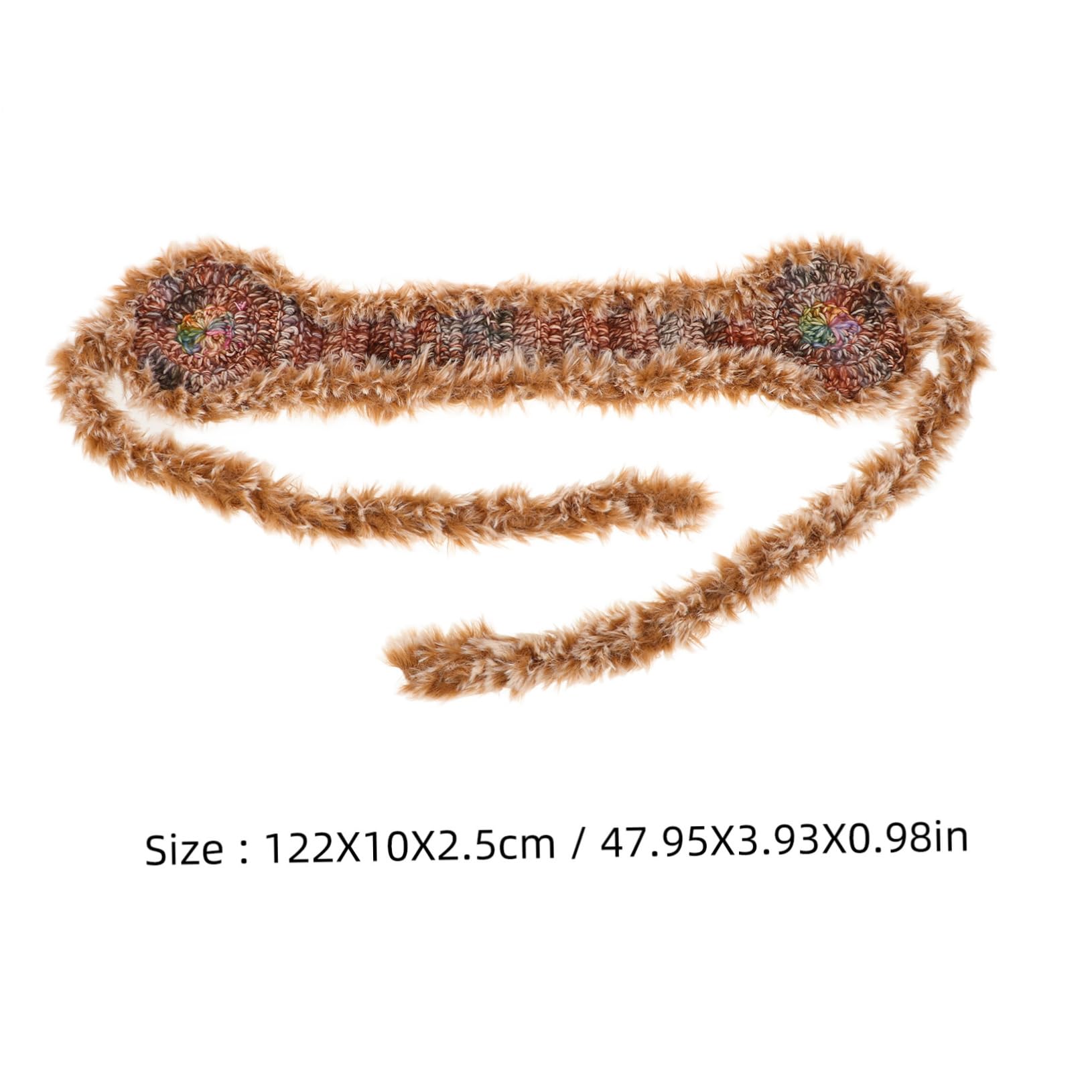 LIFKOME Winter Knit Ear Muffs for Women Men Adjustable Furry Lining Ear Warmers Cozy Warm Winter Essential for Cold Weather Gradient