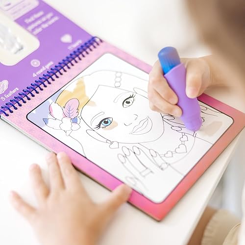 Miniatura 2 de Melissa & Doug On the Go Water Wow! Almohadilla reutilizable para actividades de revelación de agua, maquillaje y manicura