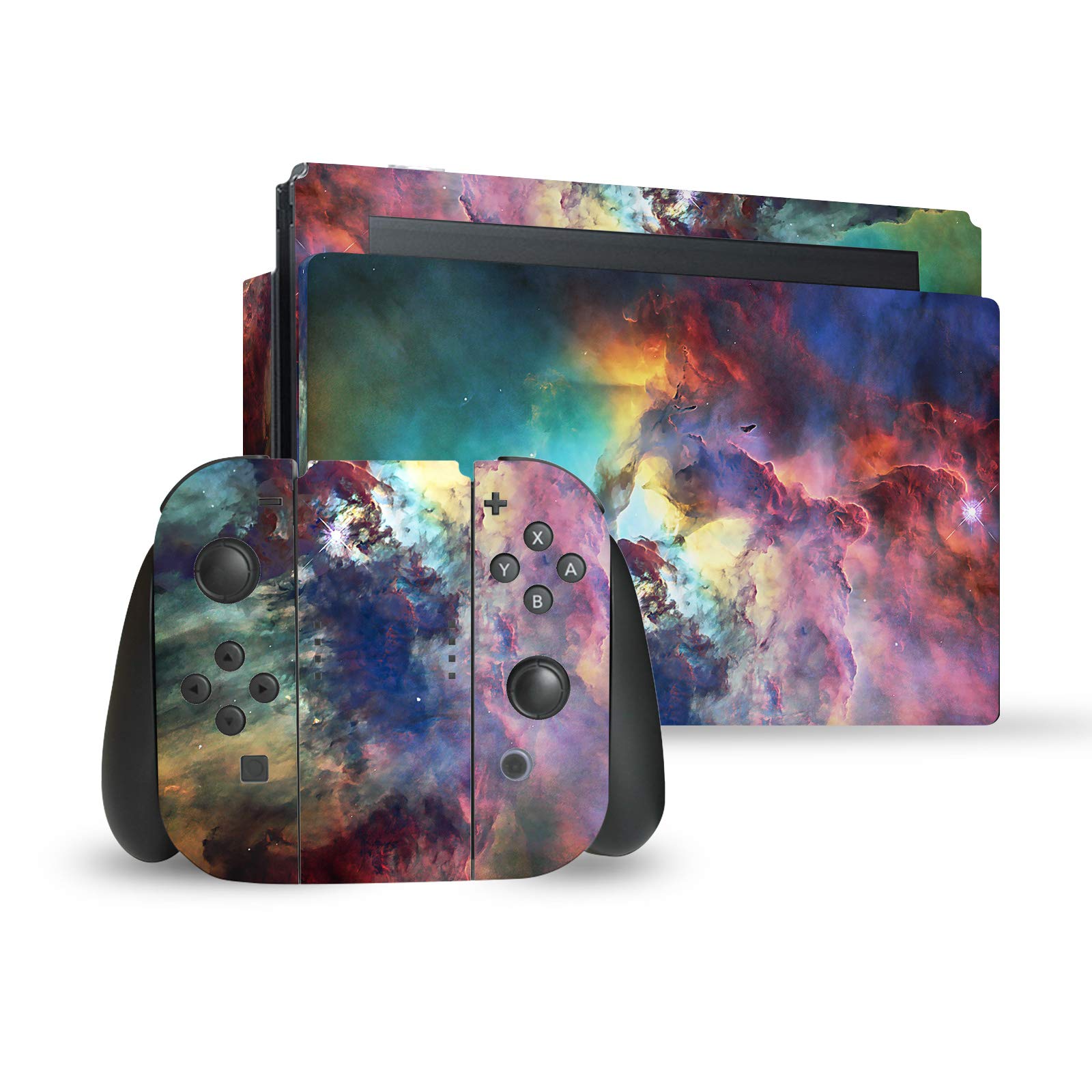 Head Case Designs Oficjalnie Licencjonowany Cosmo18 Laguna Mglawica Sztuka Mix Naklejka Winylu Skóry Naklejka Pokrywa Kompatybilny z Nintendo Switch Console & Dock & Joy-Con Controller Bundle
