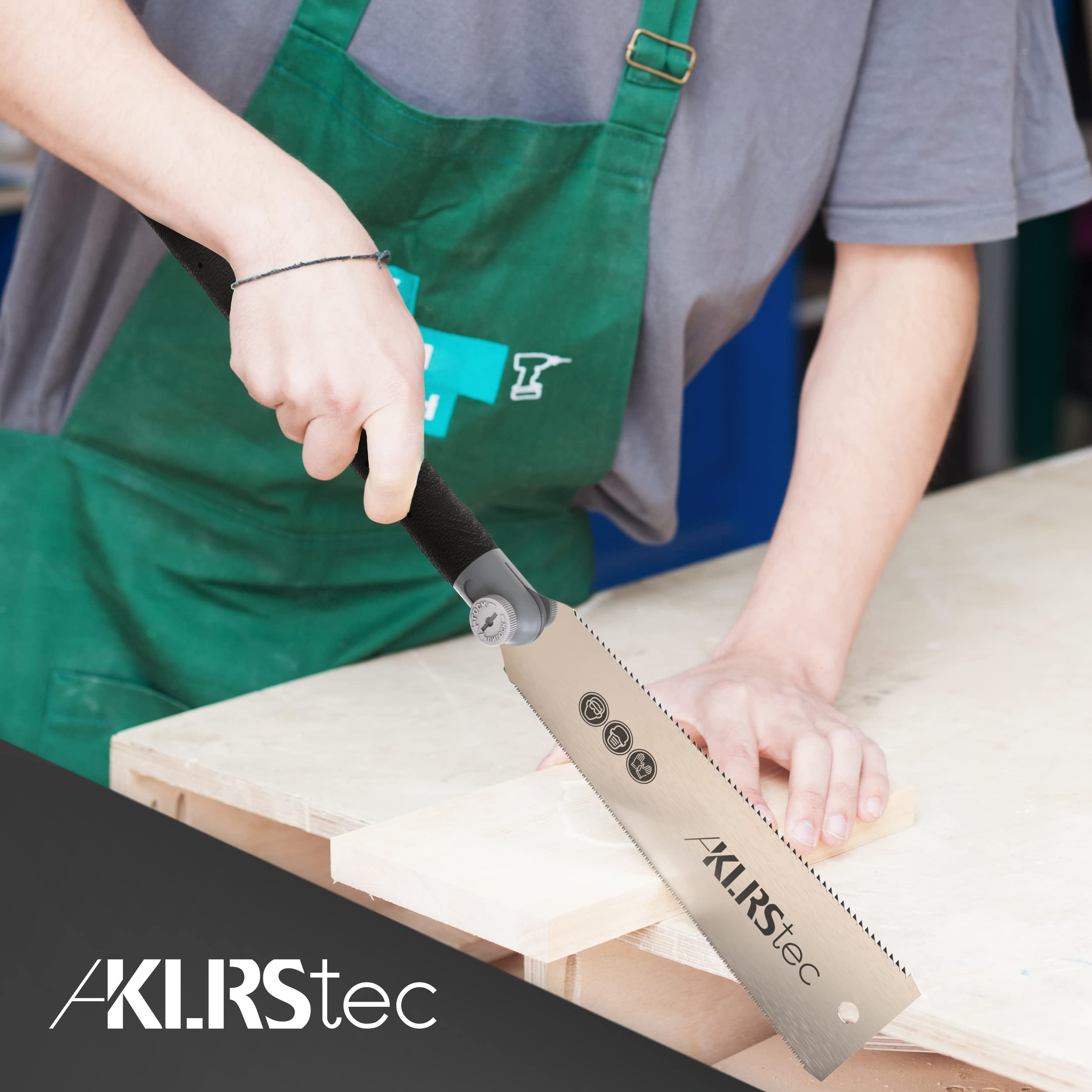 KLRStec® Professional Scie japonaise - Scie fine Ryoba 240mm - optimale pour le travail avec le bois et les matières plastiques