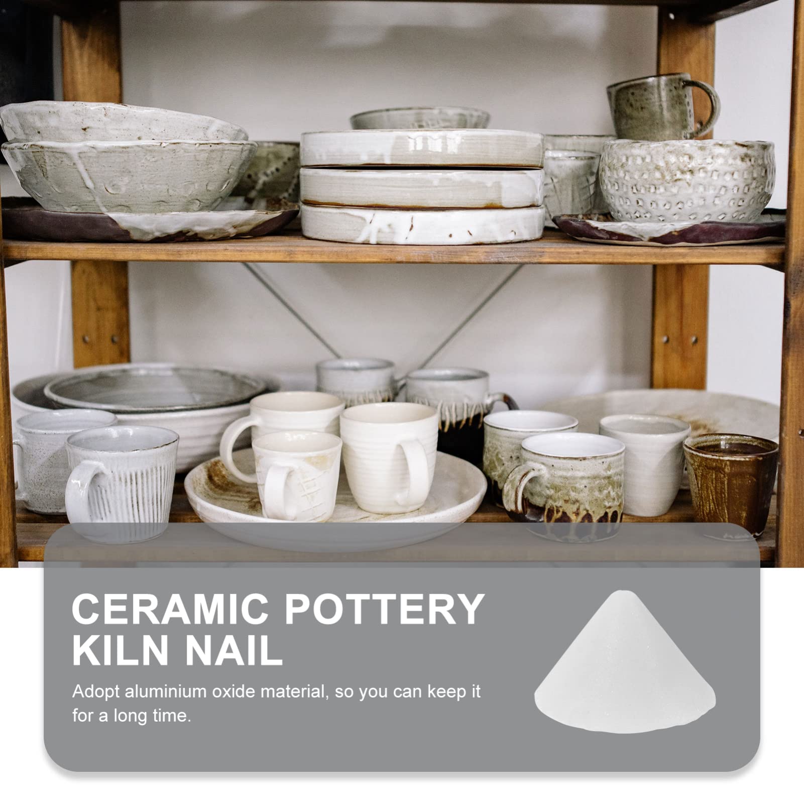 IWOWHERO 50Pcs Refractory Support Nails for Pottery Firing Durable Ceramic Kiln Tools for Ceramic Crafting and Pottery Projects