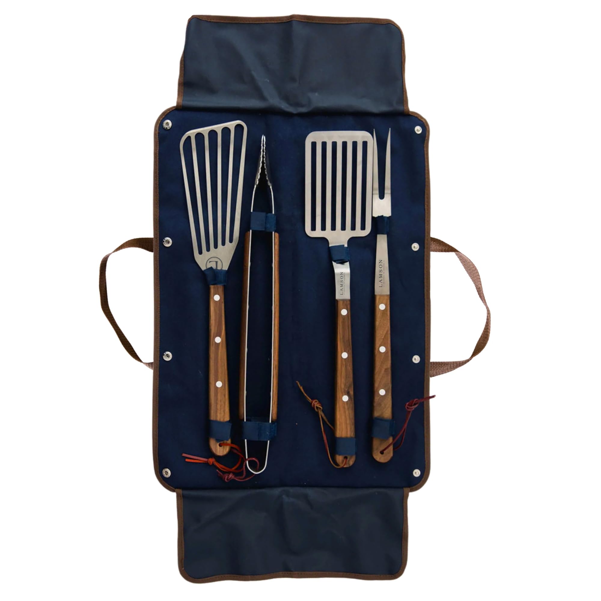 Lamson Premier 20" Walnut 4-Piece Deluxe BBQ Set
