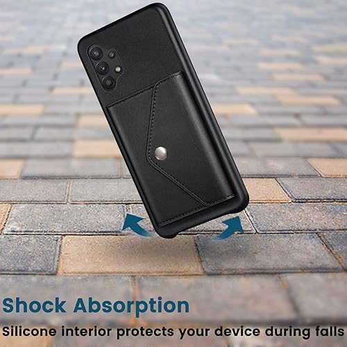 Miniatura 6 de XcaseBar Funda protectora para Samsung Galaxy A32 5G Funda de tarjeta de crédito titular de la tarjeta de crédito Funda de cuero PU para Galaxy A32