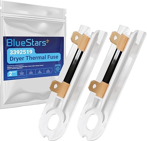 BlueStars Paquete de 2 fusibles térmicos para secadora 3392519, compatible con Whirlpool Kenmore, sustituye a AP6008325 G4AP0500 3388651 694511