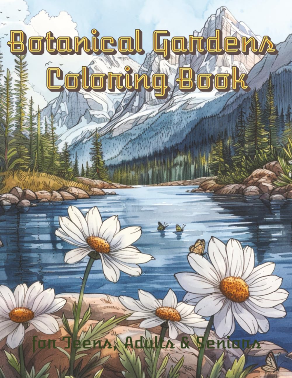Botanical Garden Coloring Book: 100 Intricate Designs of Blooming flowers to Serene Garden Landscapes