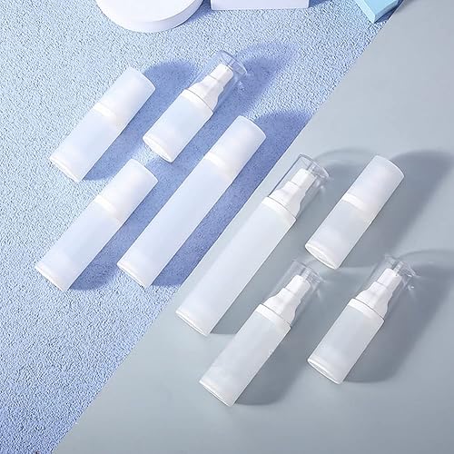 Miniatura 9 de 6 botellas vacías de espray de niebla fina de 1.0 fl oz1 oz esmeriladas transparentes sin aire, botellas de spray de bomba cosmética recargables de