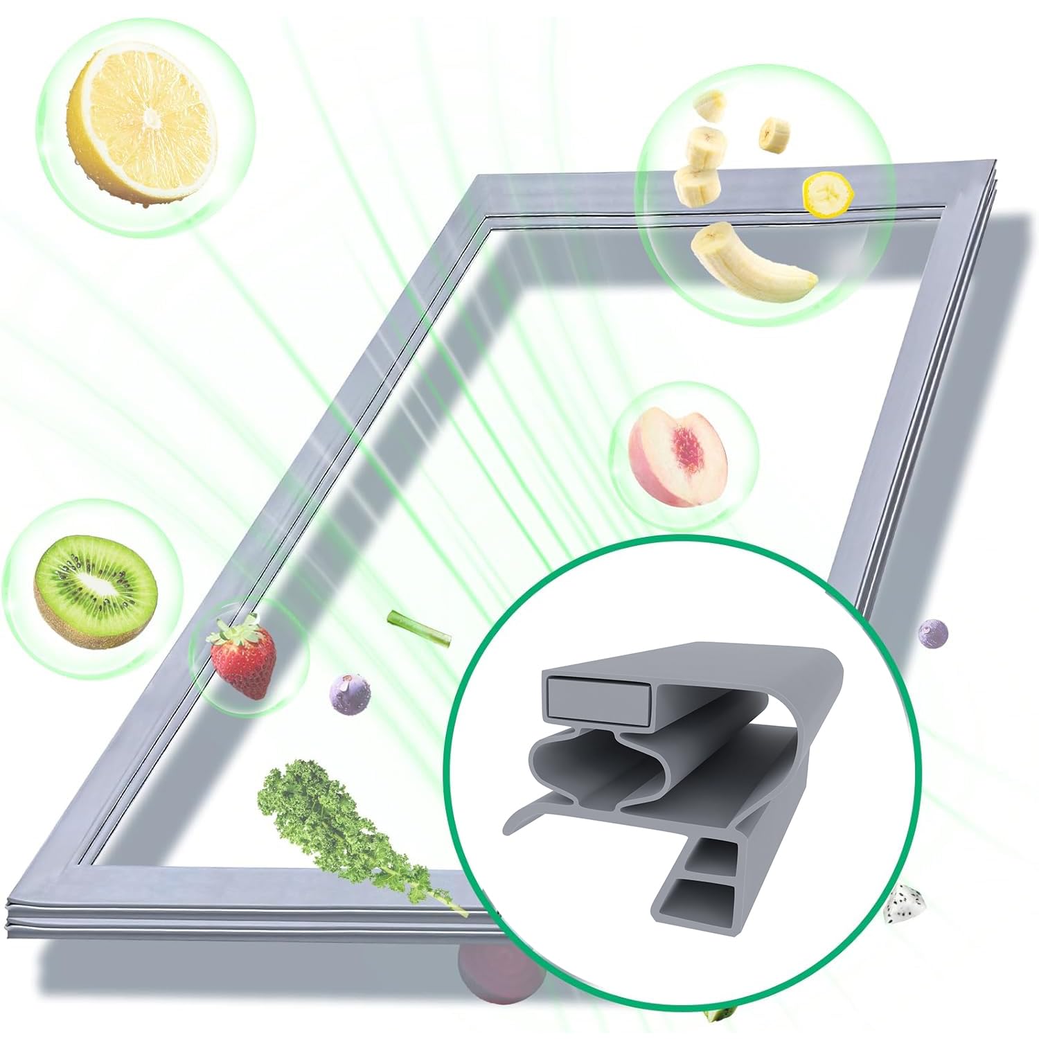 Junta De Goma Magnética para Puerta De Refrigerador o Congelador Universal Personalizar
