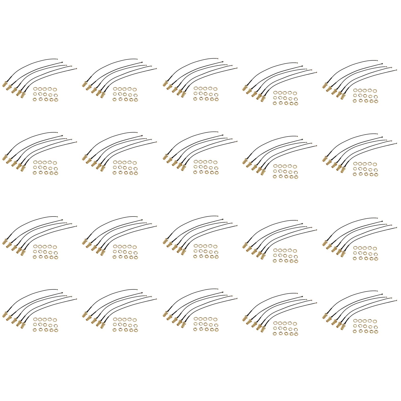 100 wtyków anteny WiFi Pigtail SMA gniazdo na IPX przedłużacz 15 cm