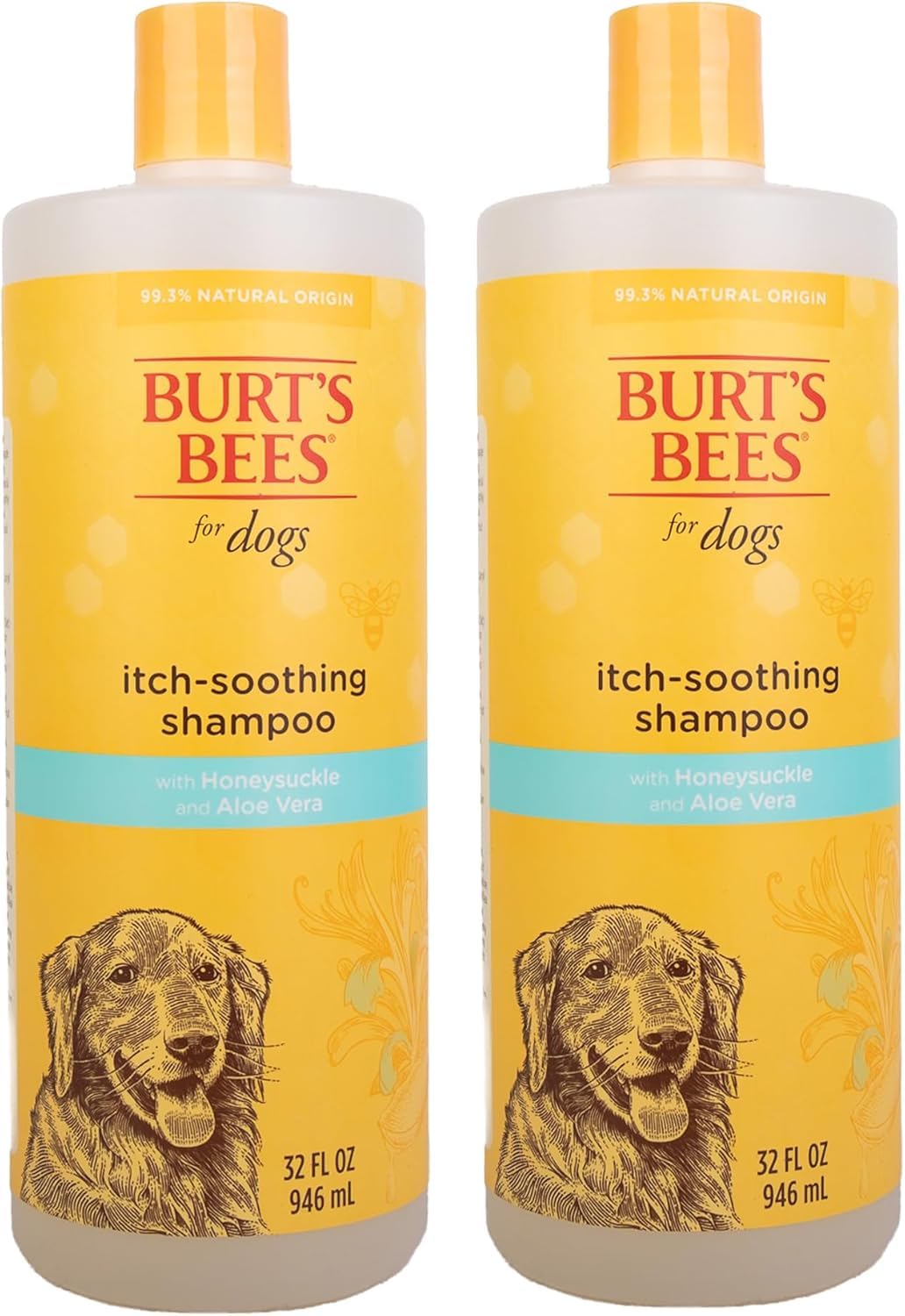 Burt's Bees for Pets Itch Soothing Dog Shampoo, Honeysuckle, 32 Fl Oz, 2-Pk