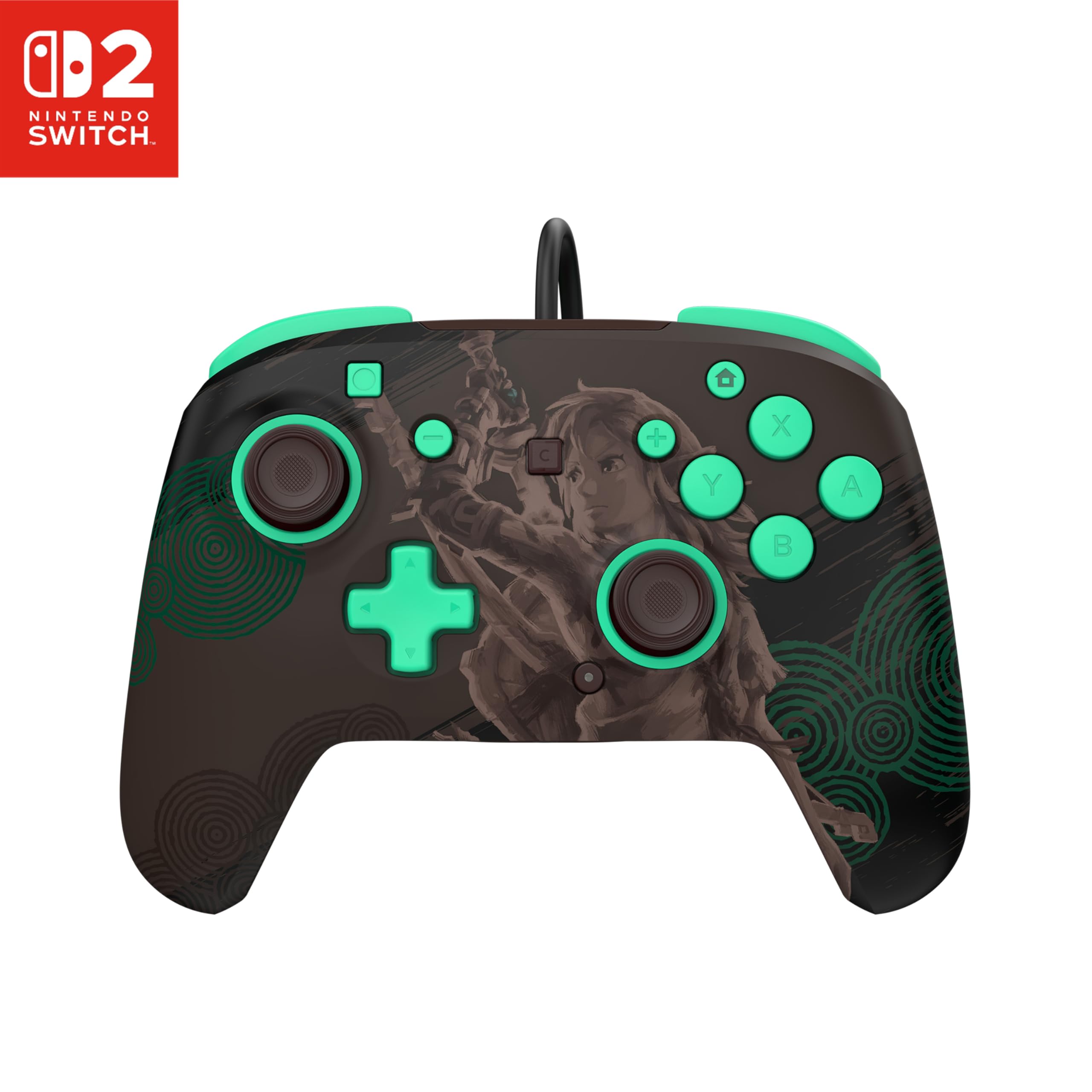 Turtle Beach Rematch Legend of Zelda Controller da gaming cablato con licenza ufficiale per Nintendo Switch 2