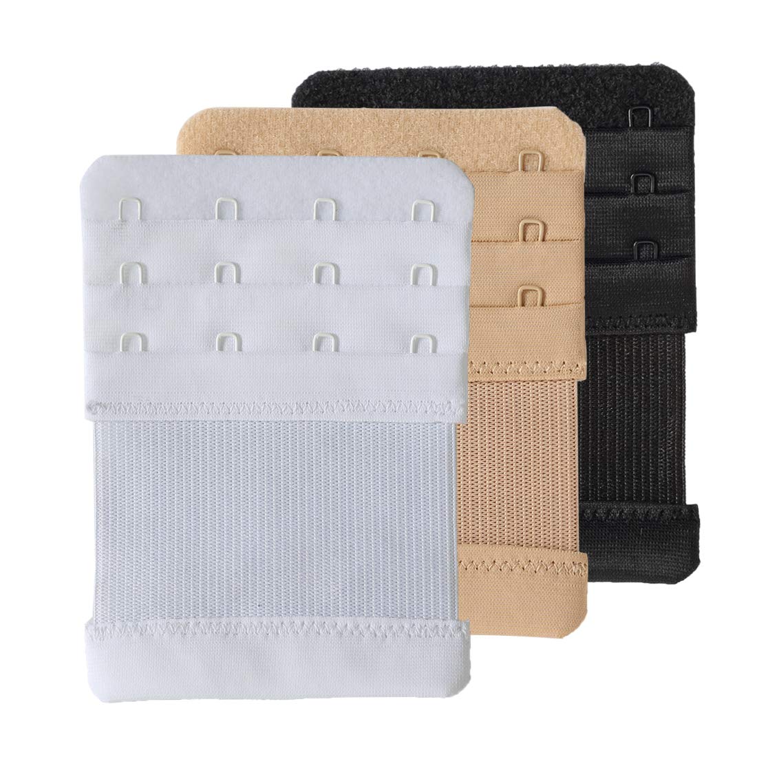 Women's Bra Extenders 3 Hook Elastic Stretchy Bra Extension Strap