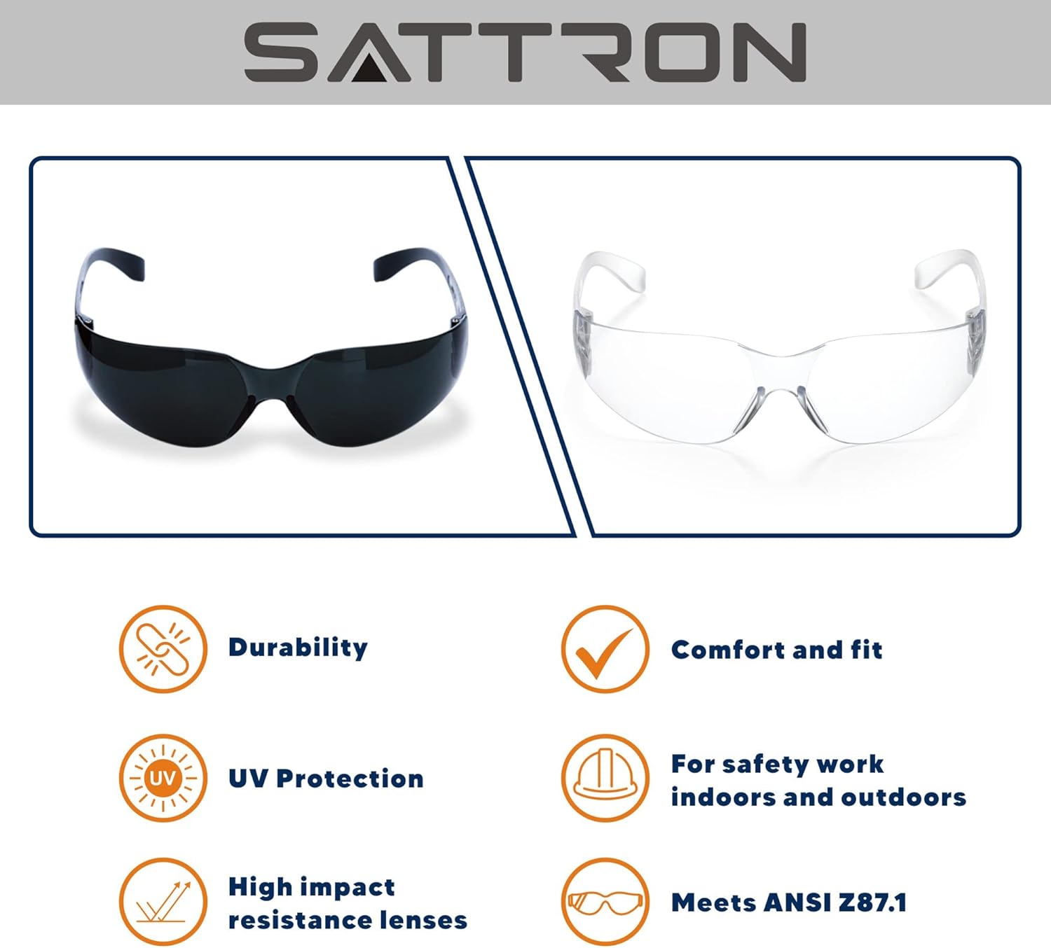 Clear Safety Glasses Bulk of 24, ANSI Z87.1 Eye Protection for Women Men, Scratch & Impact Resistant Protective Glasses, Ideal for Lab, Construction, Shooting