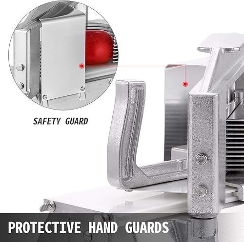 Miniatura 5 de VEVOR Cortador de tomate comercial, cortador de tomate de 316 pulgadas, cortador manual de tomate con tabla de cortar integrada, cuchillas de acero