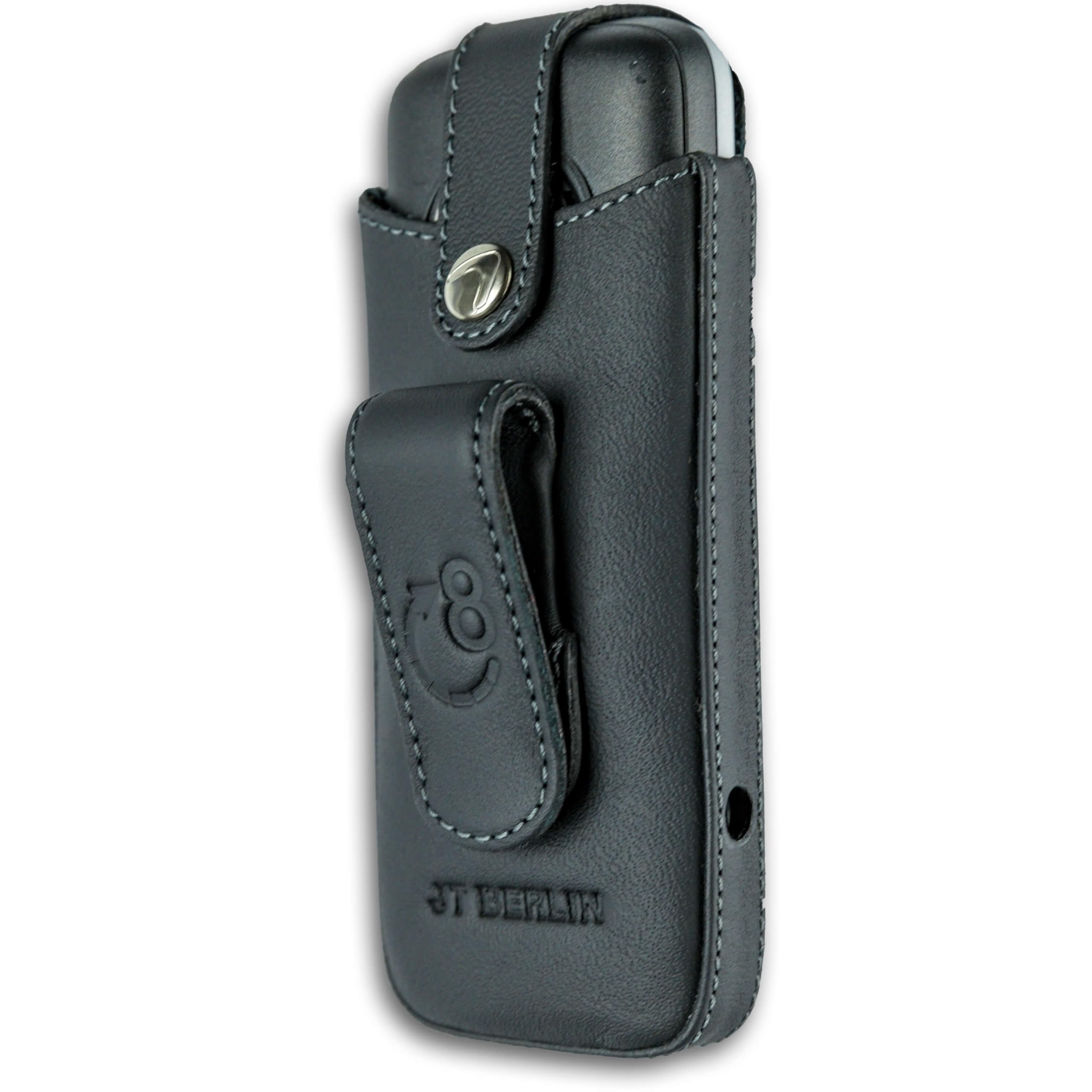 JT Berlin Turnline Case Gigaset SL450/H / SL450HX / SL750/H / SL750H Pro / SL800H Pro, etui Unify Openscape SL5 / SL6 (obrotowy klips do paska z 8 pozycjami, inteligentna folia) czarny