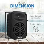 Pyle Paire de haut-parleurs extérieurs intérieurs - 500 Watt Dual Waterproof 5.25” 2-Way Système de haut-parleur à pleine portée avec haute conformité - dans la maison, Bateau, Marine, Deck, Patio, Piscine (Noir)